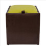 Taburet Box - imitatie piele maro/verde - 15611/21899 Taburet Box - imitatie piele maro/verde - 15611/21899