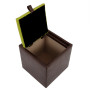Taburet Box - imitatie piele maro/verde - 15611/21899 Taburet Box - imitatie piele maro/verde - 15611/21899