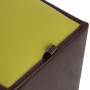 Taburet Box - imitatie piele maro/verde - 15611/21899 Taburet Box - imitatie piele maro/verde - 15611/21899