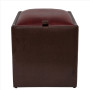Taburet Box - imitatie piele maro/bordo - 15611/21902 Taburet Box - imitatie piele maro/bordo - 15611/21902