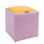 Taburet Box - imitatie piele mov/galben - 21897/22168 Taburet Box - imitatie piele mov/galben - 21897/22168