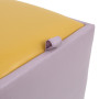 Taburet Box - imitatie piele mov/galben - 21897/22168 Taburet Box - imitatie piele mov/galben - 21897/22168