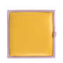 Taburet Box - imitatie piele mov/galben - 21897/22168 Taburet Box - imitatie piele mov/galben - 21897/22168