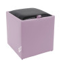Taburet Box - imitatie piele mov/negru - 21897/21901 Taburet Box - imitatie piele mov/negru - 21897/21901