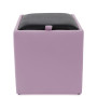 Taburet Box - imitatie piele mov/negru - 21897/21901 Taburet Box - imitatie piele mov/negru - 21897/21901