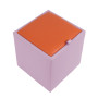 Taburet Box - imitatie piele mov/portocaliu - 21897/21895 Taburet Box - imitatie piele mov/portocaliu - 21897/21895