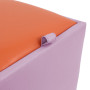 Taburet Box - imitatie piele mov/portocaliu - 21897/21895 Taburet Box - imitatie piele mov/portocaliu - 21897/21895