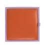 Taburet Box - imitatie piele mov/portocaliu - 21897/21895 Taburet Box - imitatie piele mov/portocaliu - 21897/21895