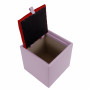 Taburet Box - imitatie piele mov/rosu - 21897/21900 Taburet Box - imitatie piele mov/rosu - 21897/21900