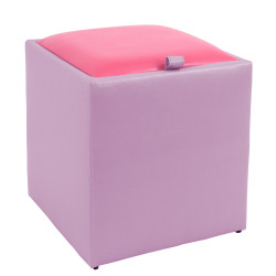 Taburet Box - imitatie piele mov/roz - 21897/21896 Taburet Box - imitatie piele mov/roz - 21897/21896