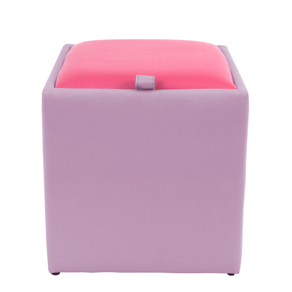 Taburet Box - imitatie piele mov/roz - 21897/21896 Taburet Box - imitatie piele mov/roz - 21897/21896