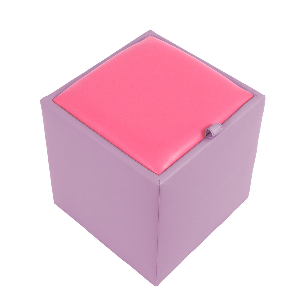 Taburet Box - imitatie piele mov/roz - 21897/21896 Taburet Box - imitatie piele mov/roz - 21897/21896