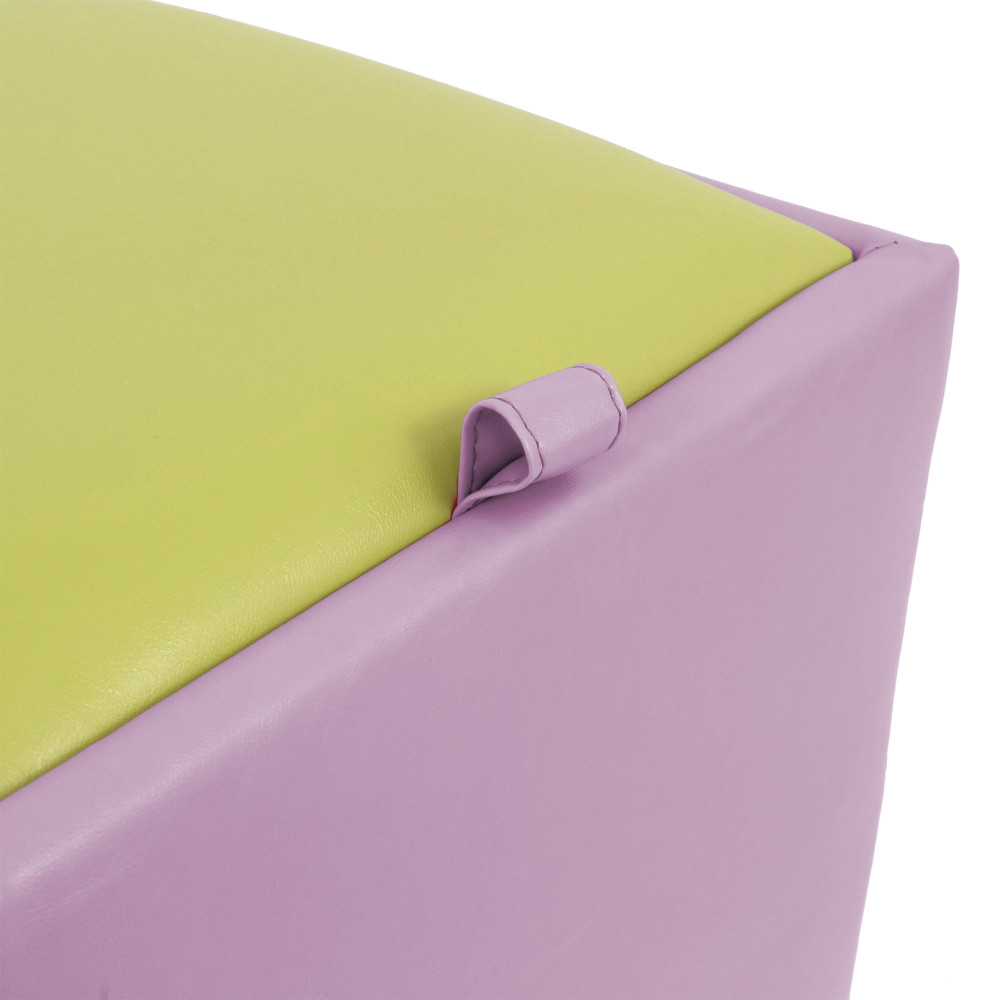 Taburet Box - imitatie piele mov/verde - 21897/21899 Taburet Box - imitatie piele mov/verde - 21897/21899