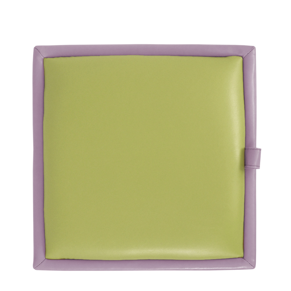 Taburet Box - imitatie piele mov/verde - 21897/21899 Taburet Box - imitatie piele mov/verde - 21897/21899