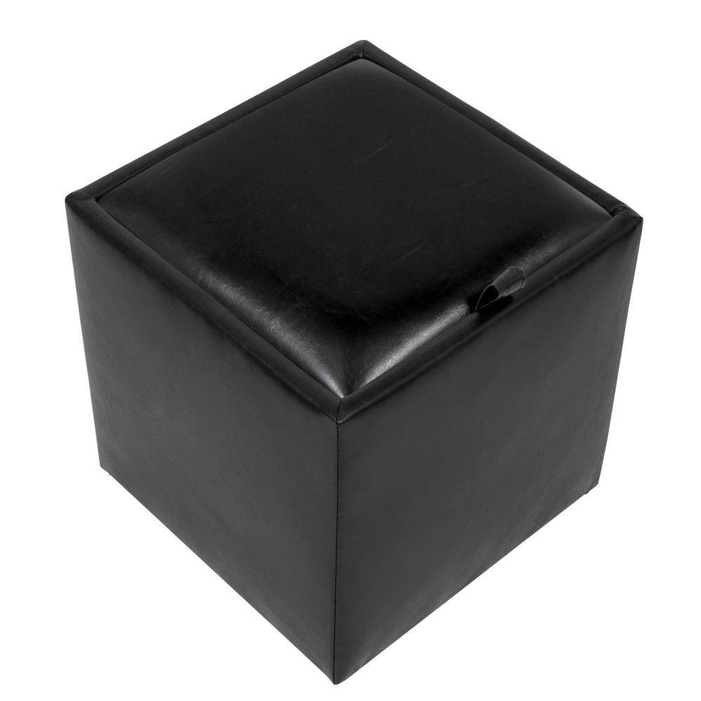 Taburet Box - imitatie piele negru - 21901 Taburet Box - imitatie piele negru - 21901