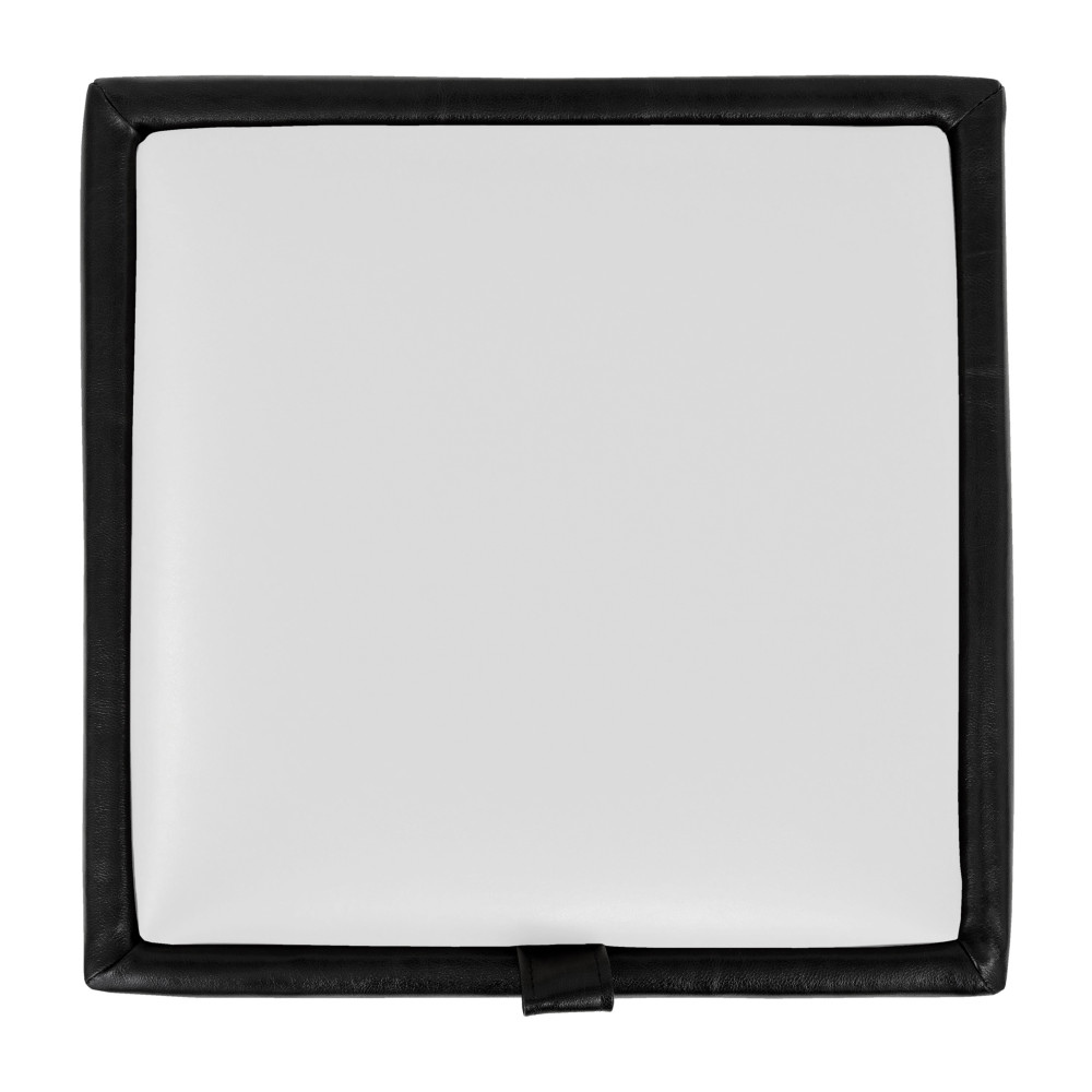 Taburet Box - imitatie piele negru/alb - 21901/21894 Taburet Box - imitatie piele negru/alb - 21901/21894