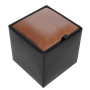 Taburet Box - imitatie piele negru/coniac - 21901/8070 Taburet Box - imitatie piele negru/coniac - 21901/8070
