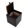 Taburet Box - imitatie piele negru/coniac - 21901/8070 Taburet Box - imitatie piele negru/coniac - 21901/8070