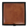Taburet Box - imitatie piele negru/coniac - 21901/8070 Taburet Box - imitatie piele negru/coniac - 21901/8070