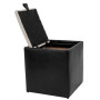 Taburet Box - imitatie piele negru/crem - 21901/21834 Taburet Box - imitatie piele negru/crem - 21901/21834