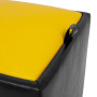 Taburet Box - imitatie piele negru/galben - 21901/22168 Taburet Box - imitatie piele negru/galben - 21901/22168