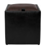 Taburet Box - imitatie piele negru/maro - 21901/15611 Taburet Box - imitatie piele negru/maro - 21901/15611