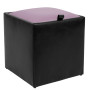 Taburet Box - imitatie piele negru/mov - 21901/21897 Taburet Box - imitatie piele negru/mov - 21901/21897