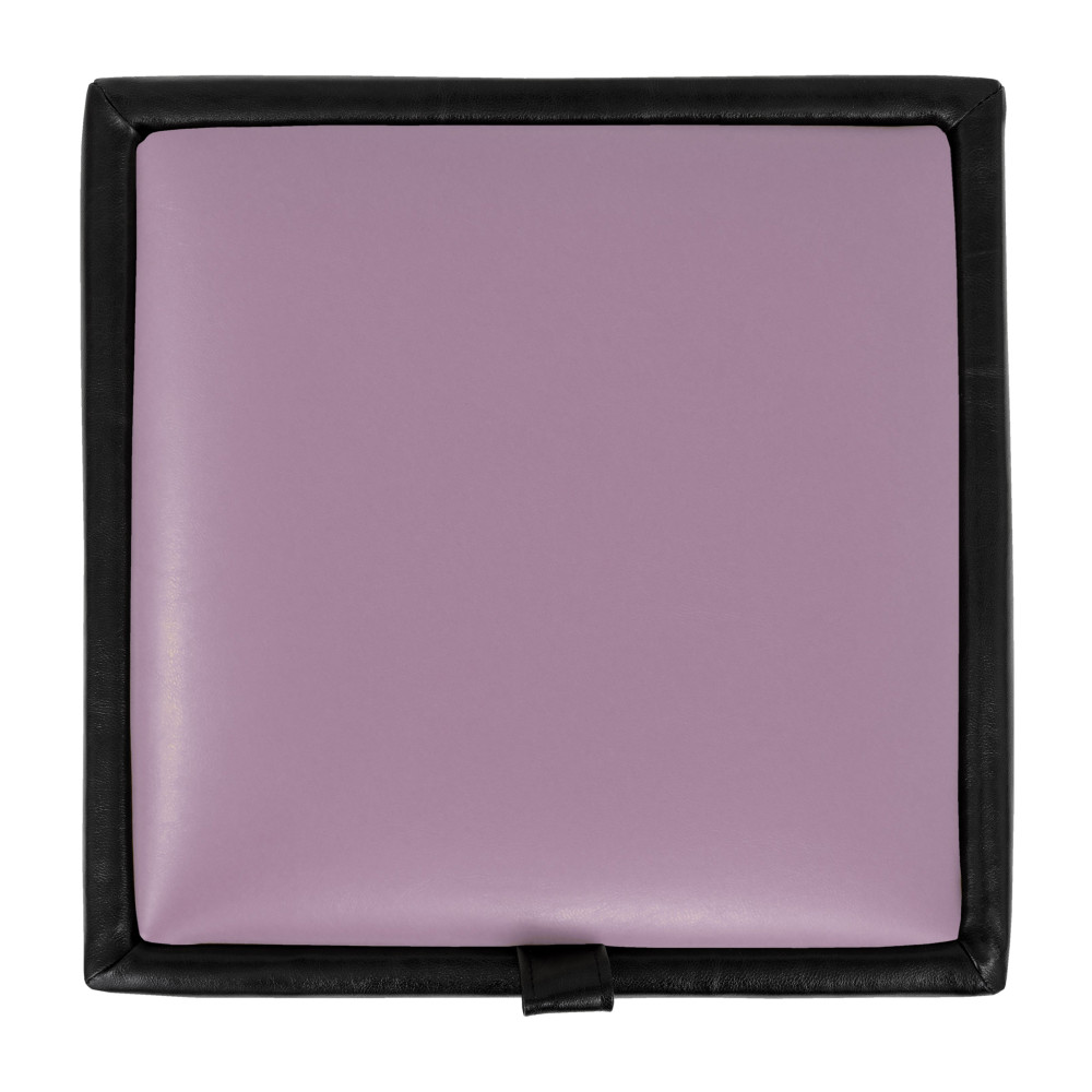 Taburet Box - imitatie piele negru/mov - 21901/21897 Taburet Box - imitatie piele negru/mov - 21901/21897