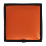 Taburet Box - imitatie piele negru/portocaliu - 21901/21895 Taburet Box - imitatie piele negru/portocaliu - 21901/21895