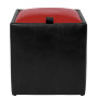 Taburet Box - imitatie piele negru/rosu - 21901/21900 Taburet Box - imitatie piele negru/rosu - 21901/21900