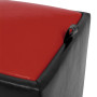 Taburet Box - imitatie piele negru/rosu - 21901/21900 Taburet Box - imitatie piele negru/rosu - 21901/21900