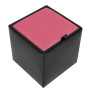 Taburet Box - imitatie piele negru/roz - 21901/21896 Taburet Box - imitatie piele negru/roz - 21901/21896