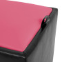 Taburet Box - imitatie piele negru/roz - 21901/21896 Taburet Box - imitatie piele negru/roz - 21901/21896