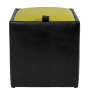 Taburet Box - imitatie piele negru/verde - 21901/21899 Taburet Box - imitatie piele negru/verde - 21901/21899