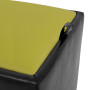 Taburet Box - imitatie piele negru/verde - 21901/21899 Taburet Box - imitatie piele negru/verde - 21901/21899
