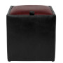 Taburet Box - imitatie piele negru/bordo - 21901/21902 Taburet Box - imitatie piele negru/bordo - 21901/21902