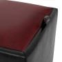 Taburet Box - imitatie piele negru/bordo - 21901/21902 Taburet Box - imitatie piele negru/bordo - 21901/21902
