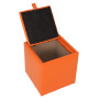 Taburet Box - imitatie piele portocaliu - 21895