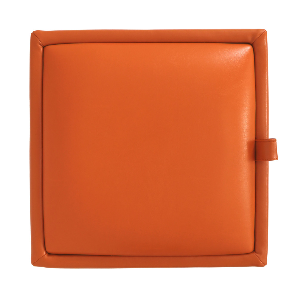 Taburet Box - imitatie piele portocaliu - 21895