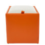 Taburet Box - imitatie piele portocaliu/alb - 21895/21894 Taburet Box - imitatie piele portocaliu/alb - 21895/21894