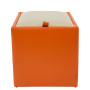 Taburet Box - imitatie piele portocaliu/crem - 21895/21834 Taburet Box - imitatie piele portocaliu/crem - 21895/21834