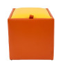 Taburet Box - imitatie piele portocaliu/galben - 21895/22168 Taburet Box - imitatie piele portocaliu/galben - 21895/22168