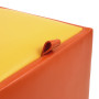 Taburet Box - imitatie piele portocaliu/galben - 21895/22168 Taburet Box - imitatie piele portocaliu/galben - 21895/22168