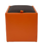 Taburet Box - imitatie piele portocaliu/maro - 21895/15611 Taburet Box - imitatie piele portocaliu/maro - 21895/15611