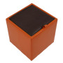 Taburet Box - imitatie piele portocaliu/maro - 21895/15611 Taburet Box - imitatie piele portocaliu/maro - 21895/15611