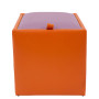 Taburet Box - imitatie piele portocaliu/mov - 21895/21897 Taburet Box - imitatie piele portocaliu/mov - 21895/21897