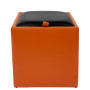 Taburet Box - imitatie piele portocaliu/negru - 21895/21901 Taburet Box - imitatie piele portocaliu/negru - 21895/21901