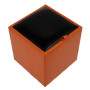 Taburet Box - imitatie piele portocaliu/negru - 21895/21901 Taburet Box - imitatie piele portocaliu/negru - 21895/21901