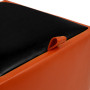 Taburet Box - imitatie piele portocaliu/negru - 21895/21901 Taburet Box - imitatie piele portocaliu/negru - 21895/21901