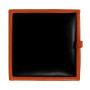 Taburet Box - imitatie piele portocaliu/negru - 21895/21901 Taburet Box - imitatie piele portocaliu/negru - 21895/21901